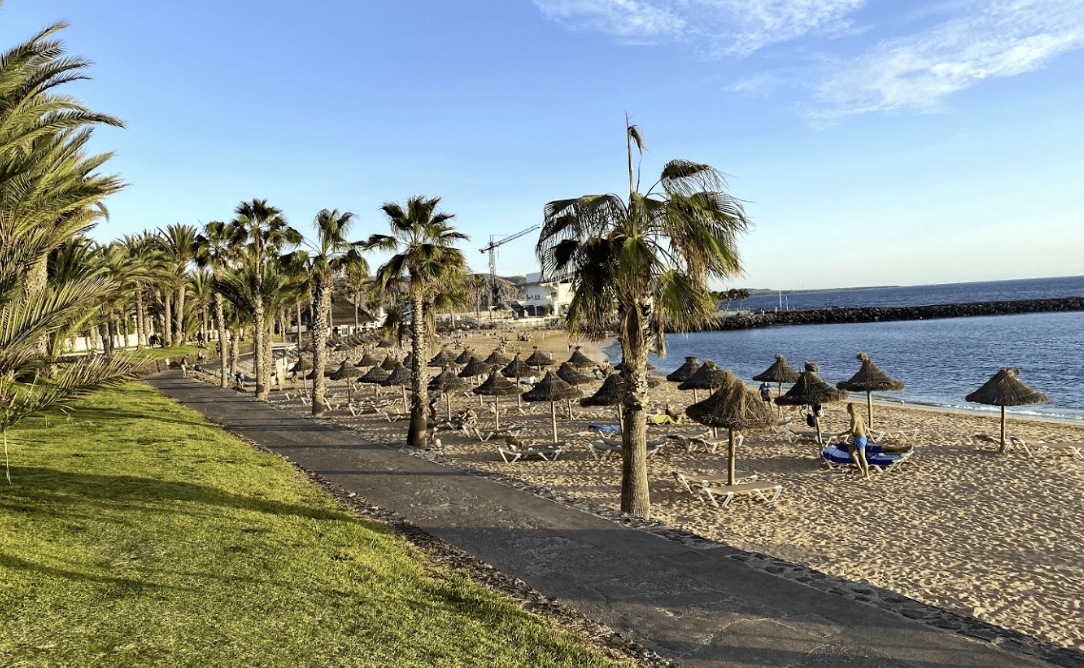 playa de el camison en las americas arona