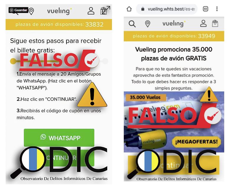 estafa de vueling en canarias