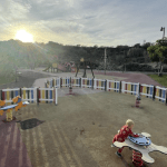 zona acotada para los mas pequeño en el parque infantil los cristianos